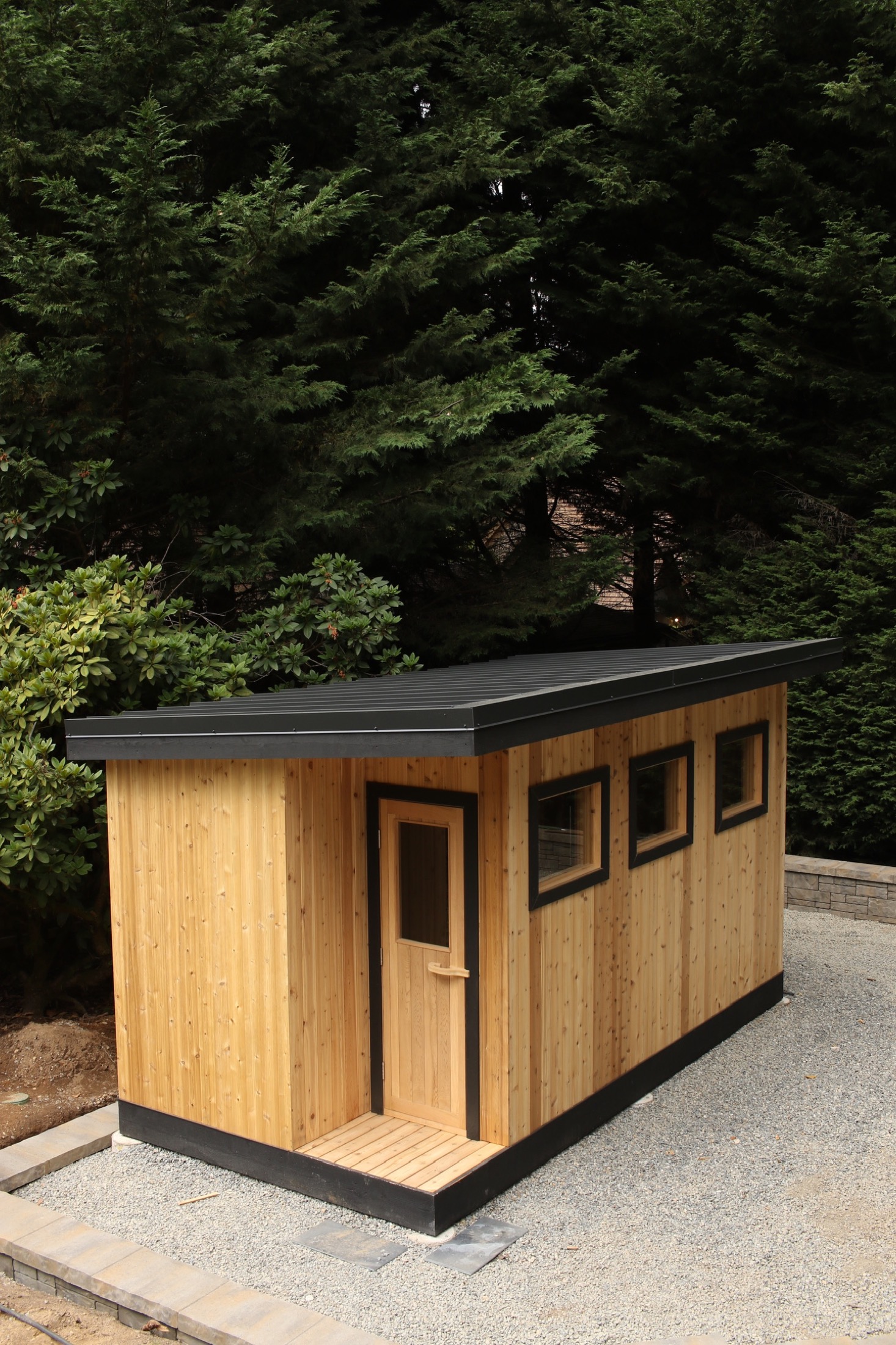The Bellevue sauna with its changing-room entry